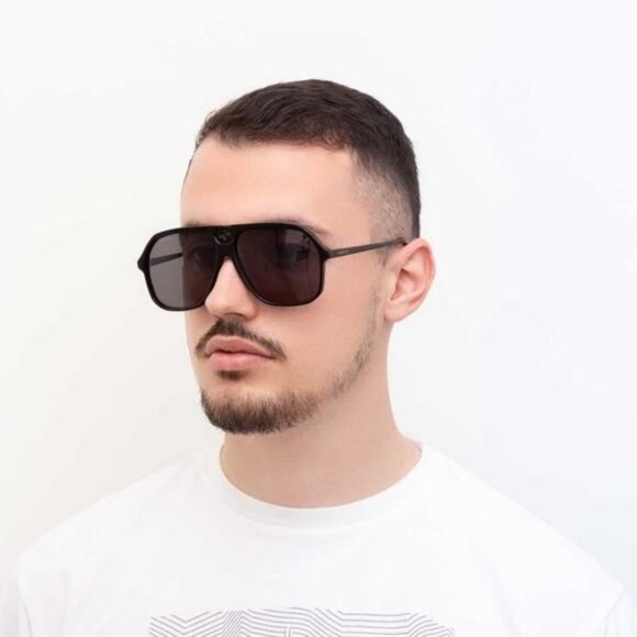 Gucci Gg0734s 004 Square Aviator Negro Acetato Original - Picture 2 of 9